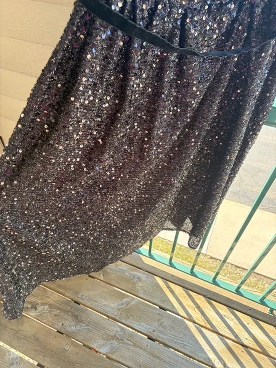 🆕Juliet Roses Black Sequin Midi Dress Size 16 Sparkly Party Lace Glam Dress NWT - Picture 8 of 17